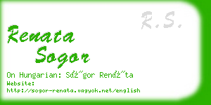 renata sogor business card